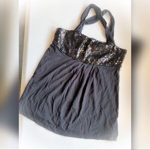 INC International Concepts Black Sequin Camisole